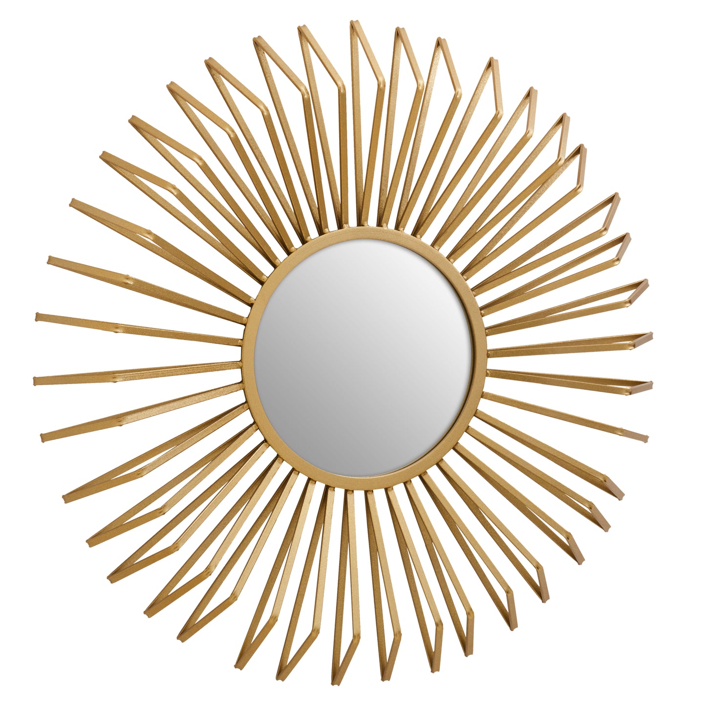 Gold Sunburst Metal Wall Mirror