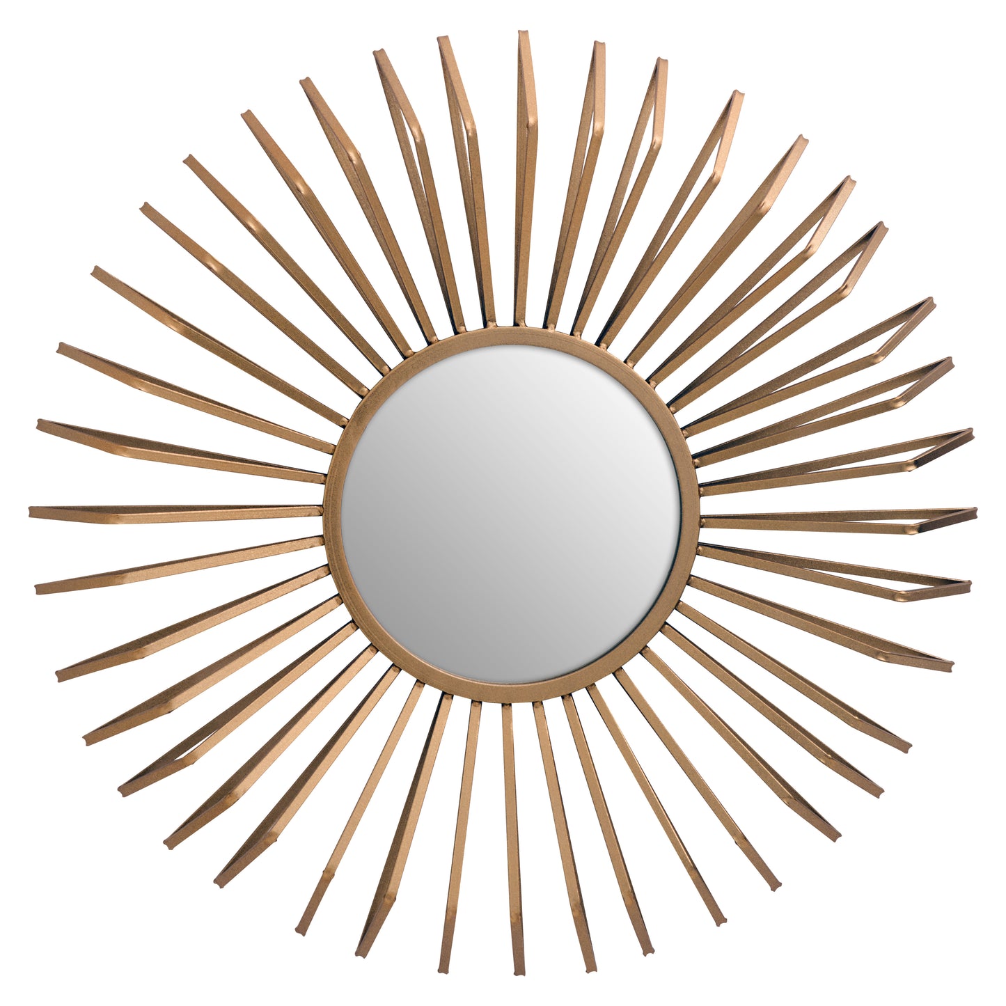Gold Sunburst Metal Wall Mirror