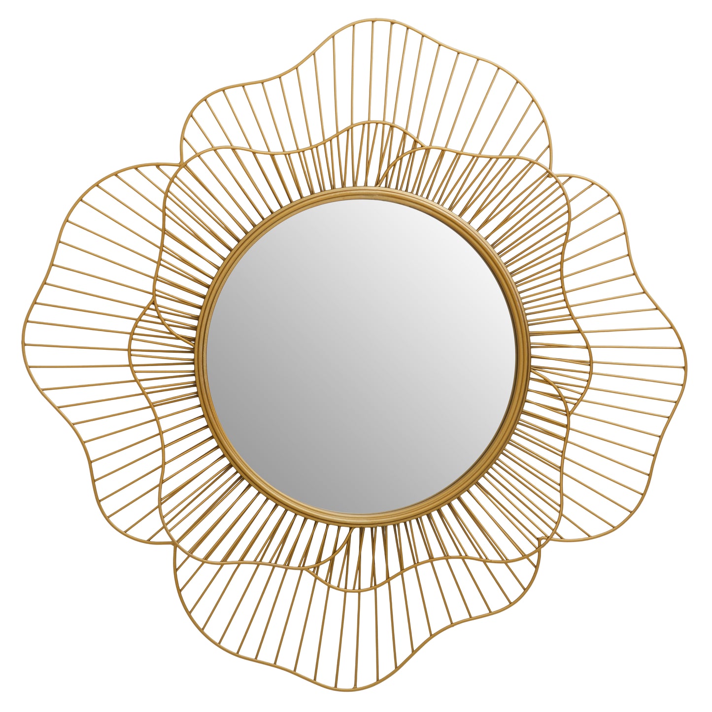 Gold Flower Wall Mirror