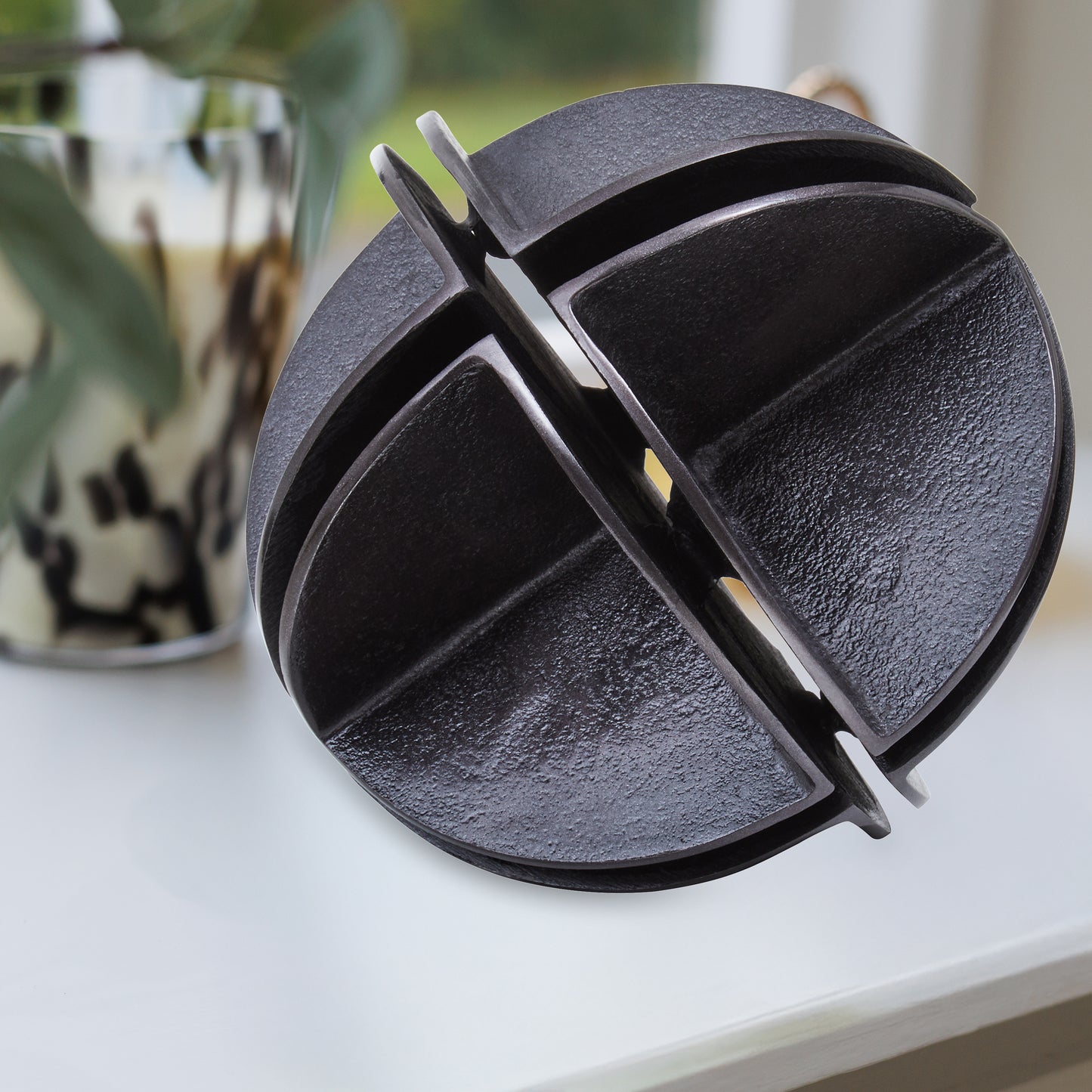 Black or Brass Nickel Finish Sculpture