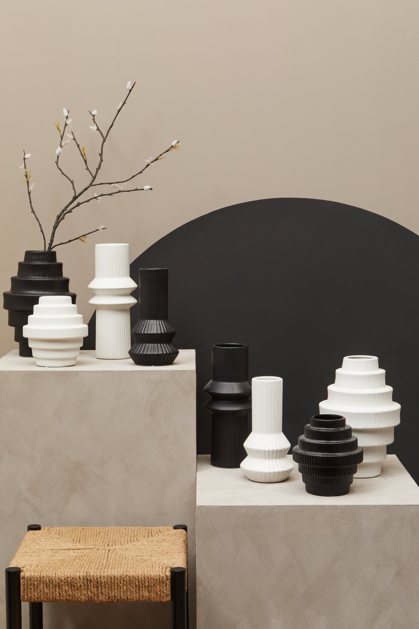 Fabia Black Vase