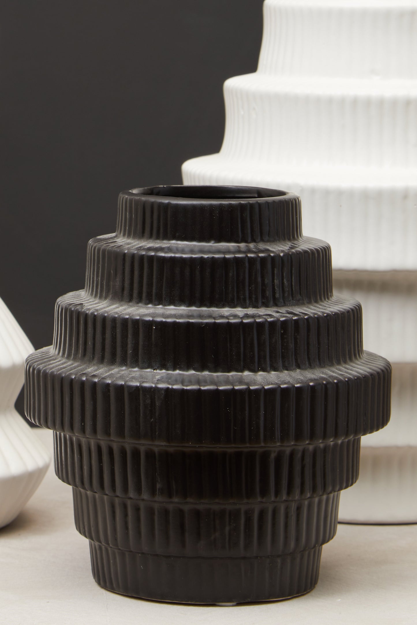 Fabia Black Vase