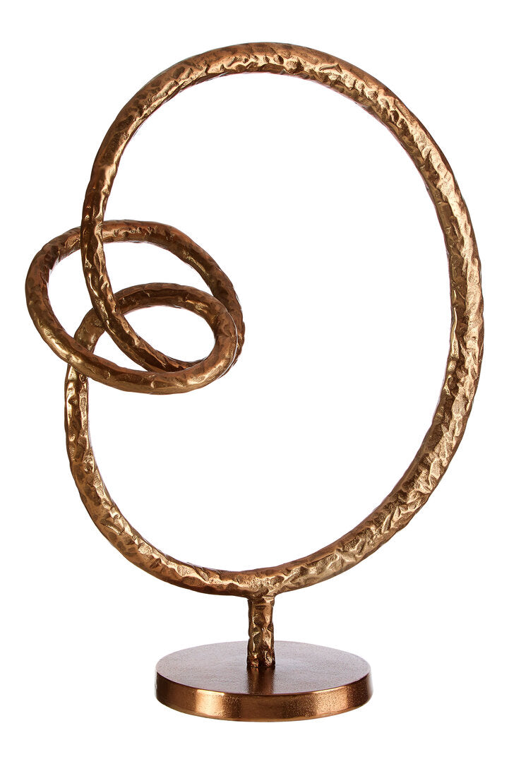 Nexus Round Rough Bronze Sculpture - Additional