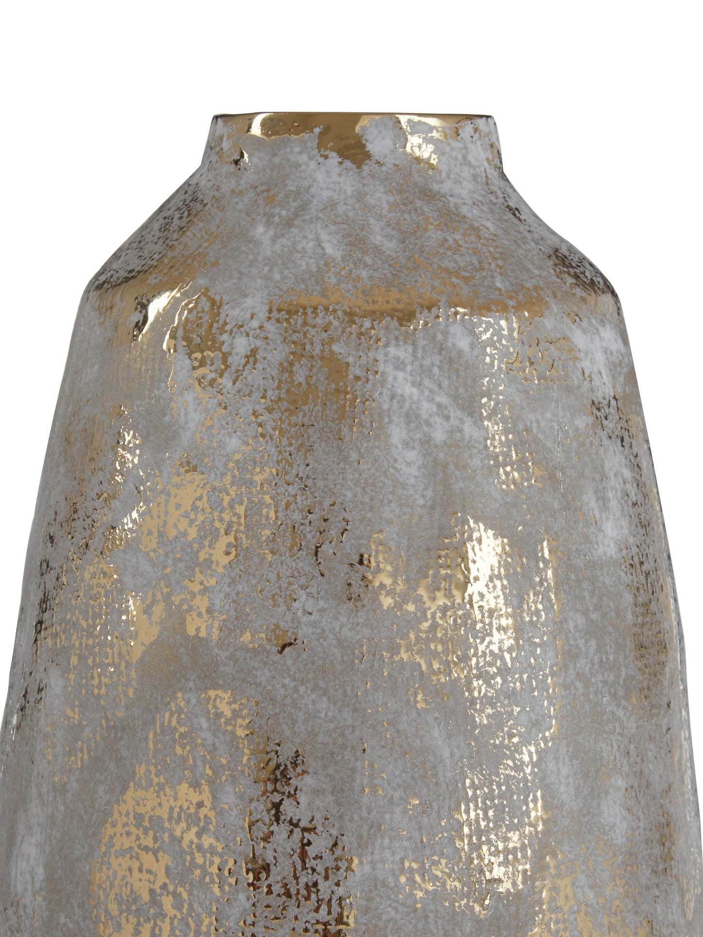 Orvena Grey and Gold Ceramic Vase