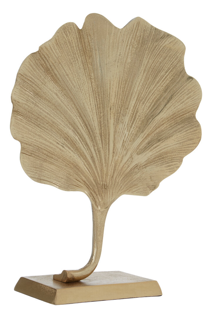Prato Gold Finish Ginkgo Leaf Sculpture - Additional