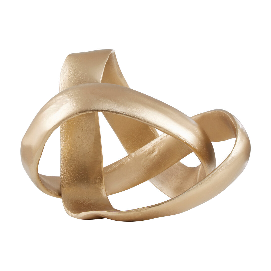 Prato Gold Finish Knot Sculpture - Additional