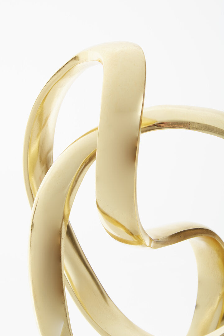 Mirano Gold Finish Knot Sculpture - Macro