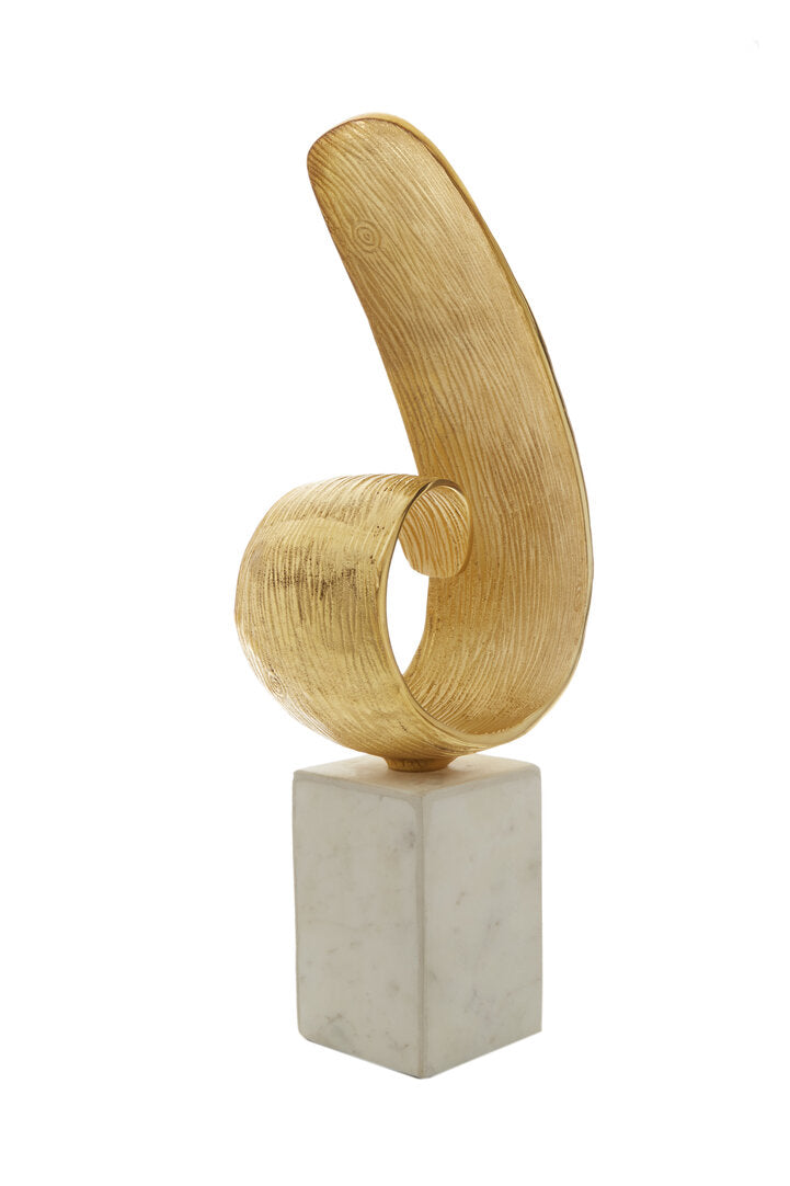 Mirano Gold Finish Curl Sculpture - Additional