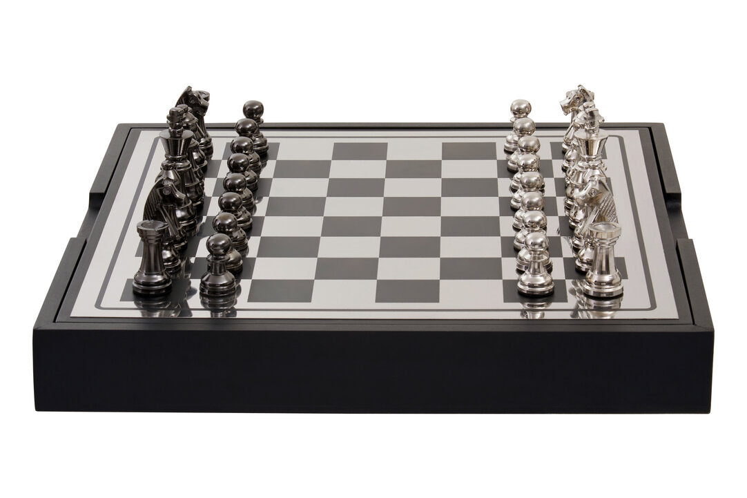 Churchill Games Black and Silver Chess Set - Additional