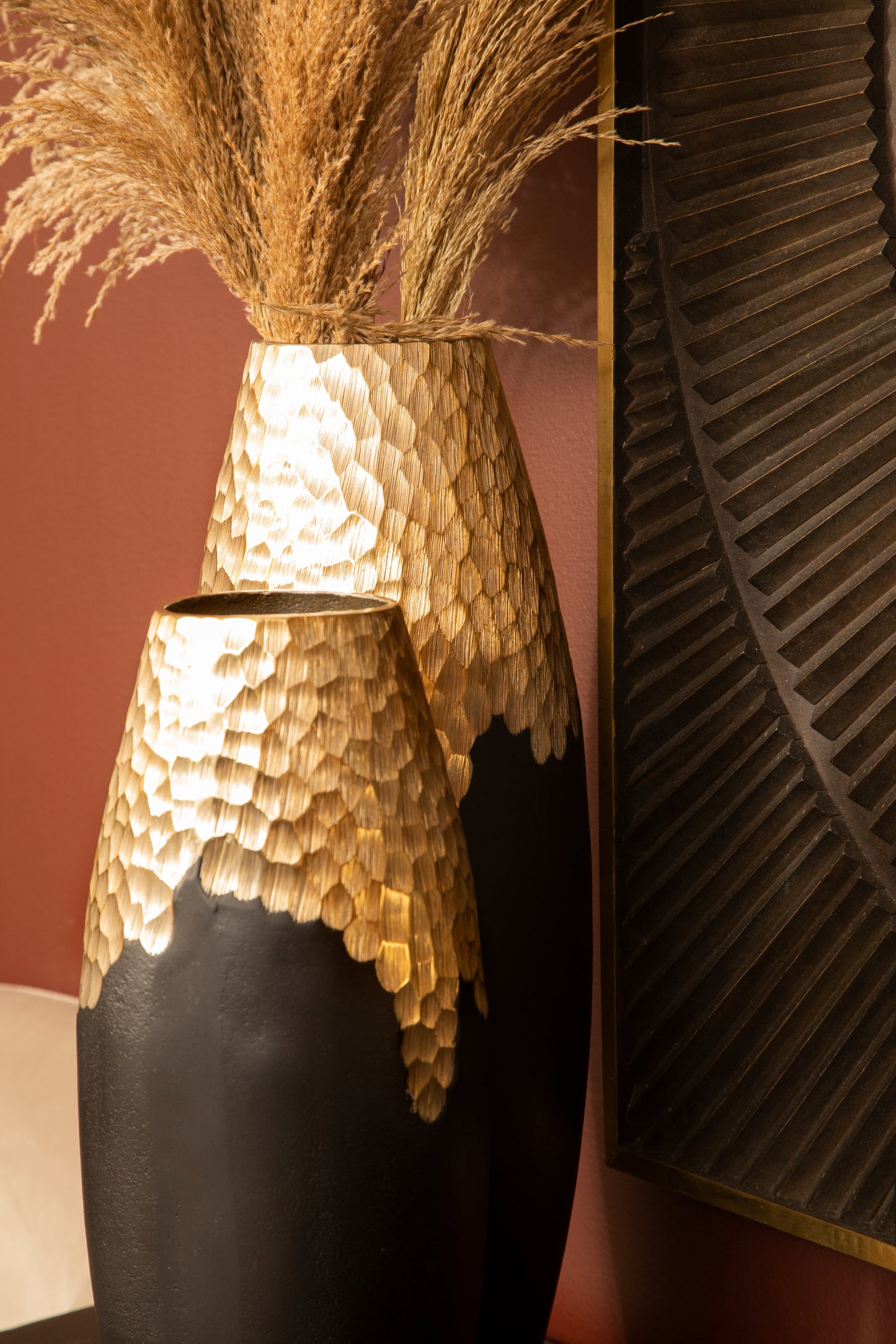 Daito Black and Gold Vase