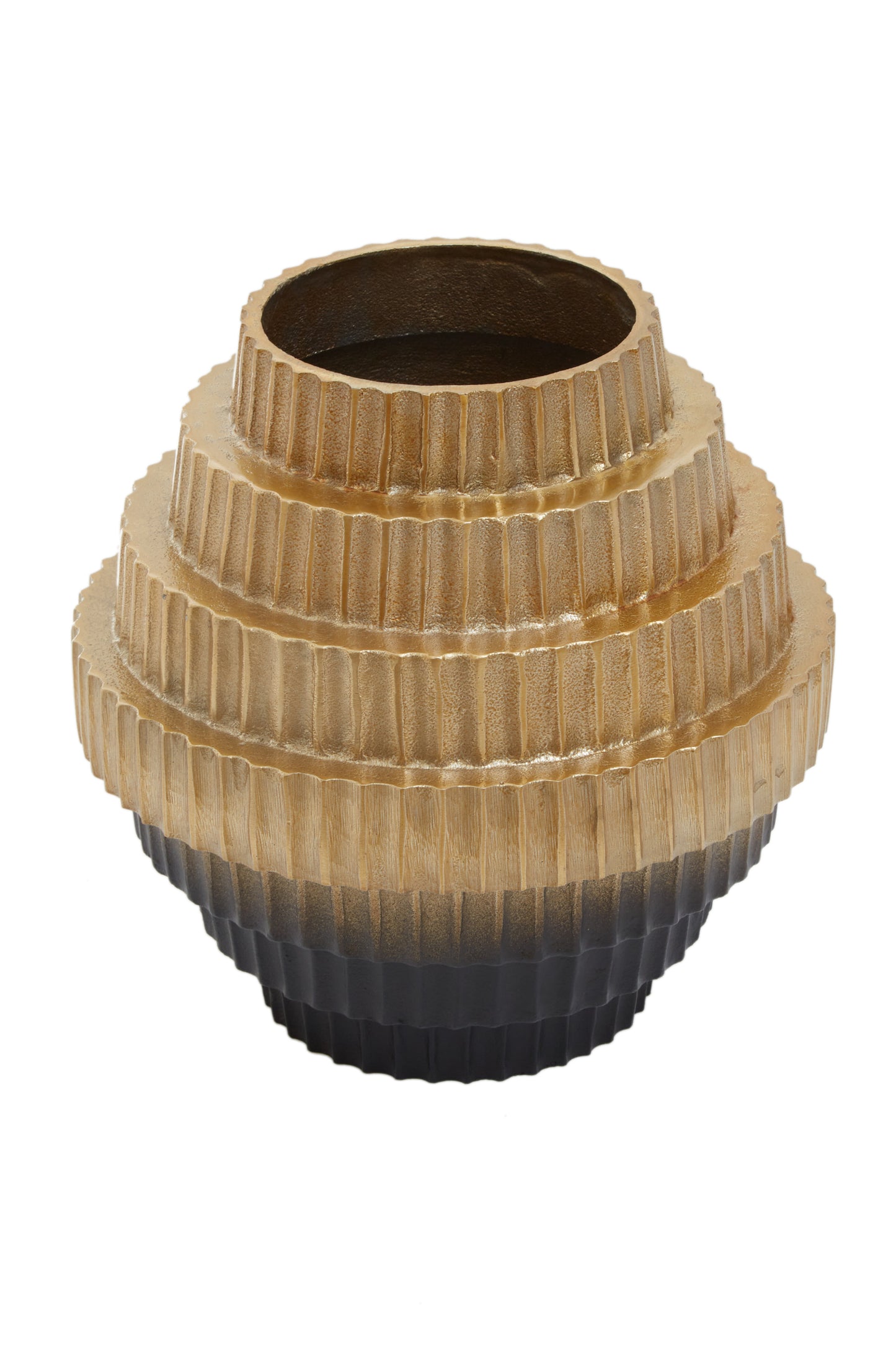 Deomali Ombre Gold And Black Vase