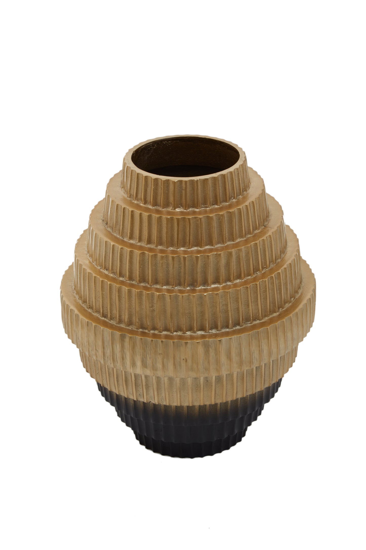 Deomali Ombre Gold And Black Vase