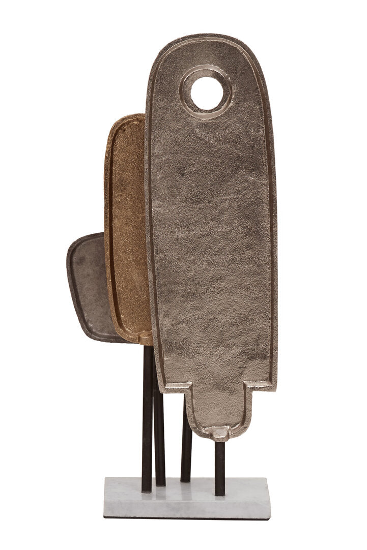 Simbolo Small Assorted Colour Metal Sculpture On Marble Base - Additional