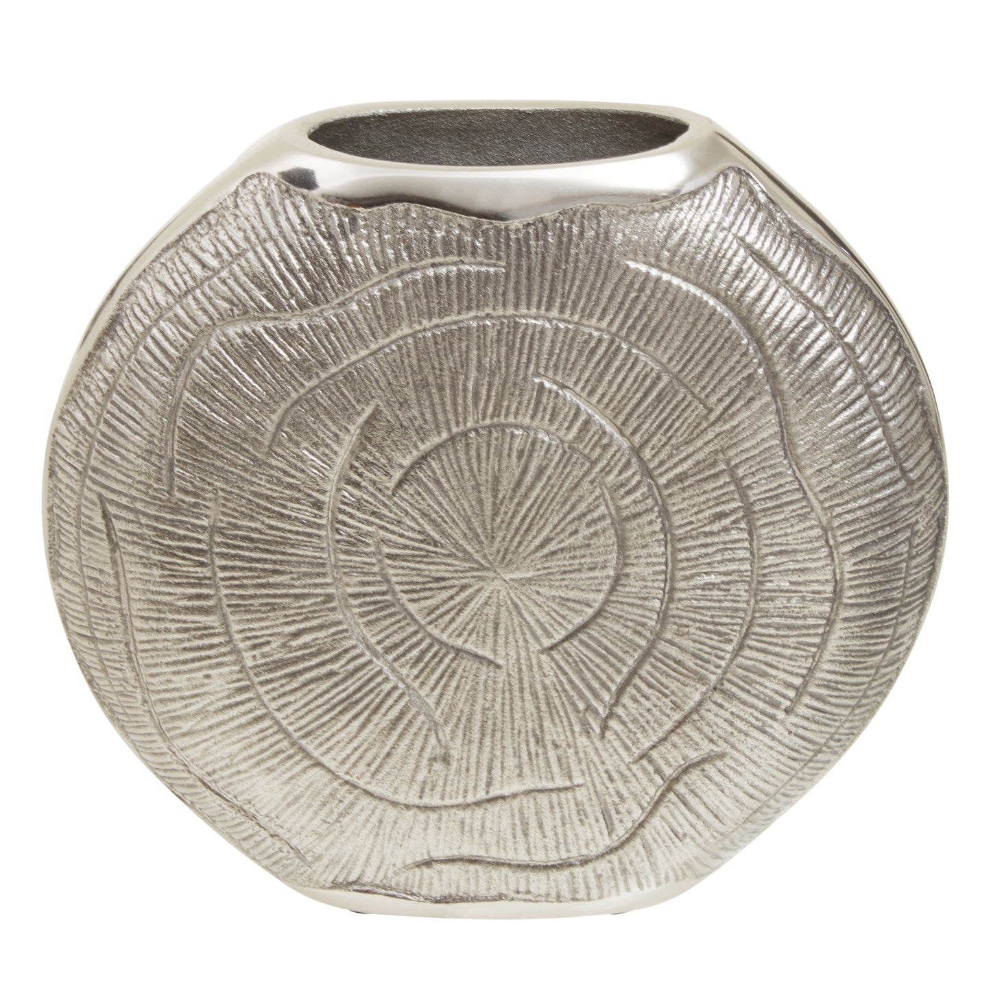 Silva Oak Effect Silver Finish Vase