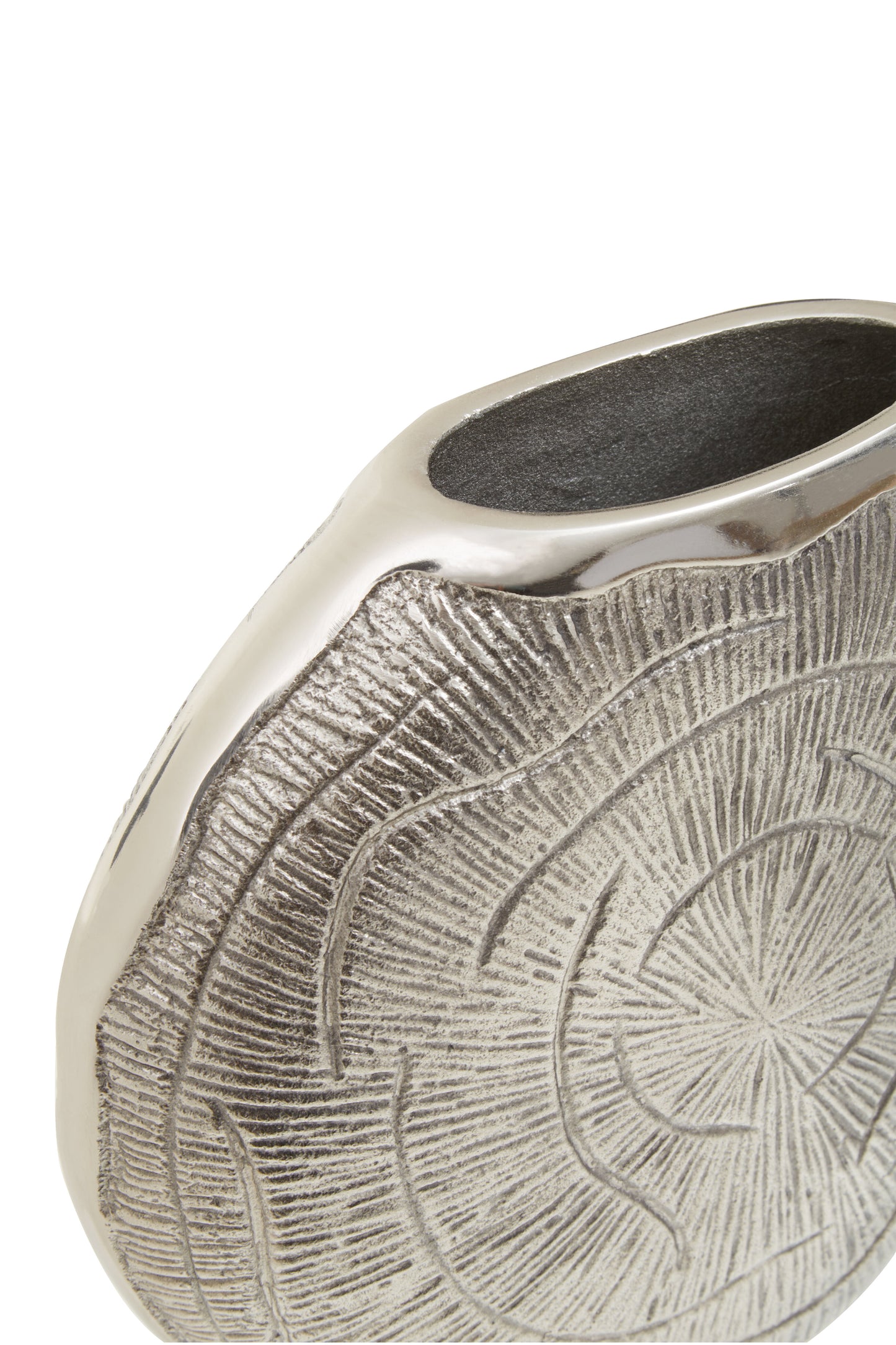 Silva Oak Effect Silver Finish Vase
