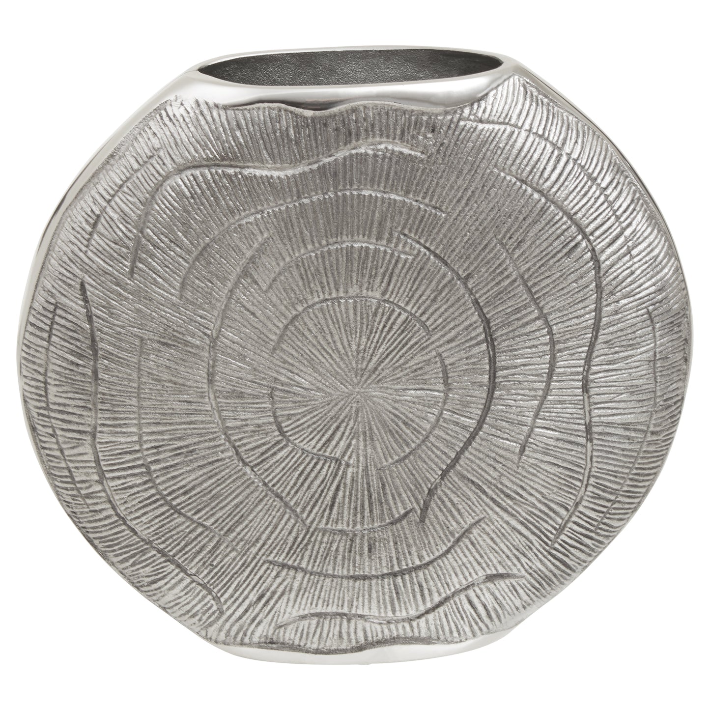 Silva Oak Effect Silver Finish Vase