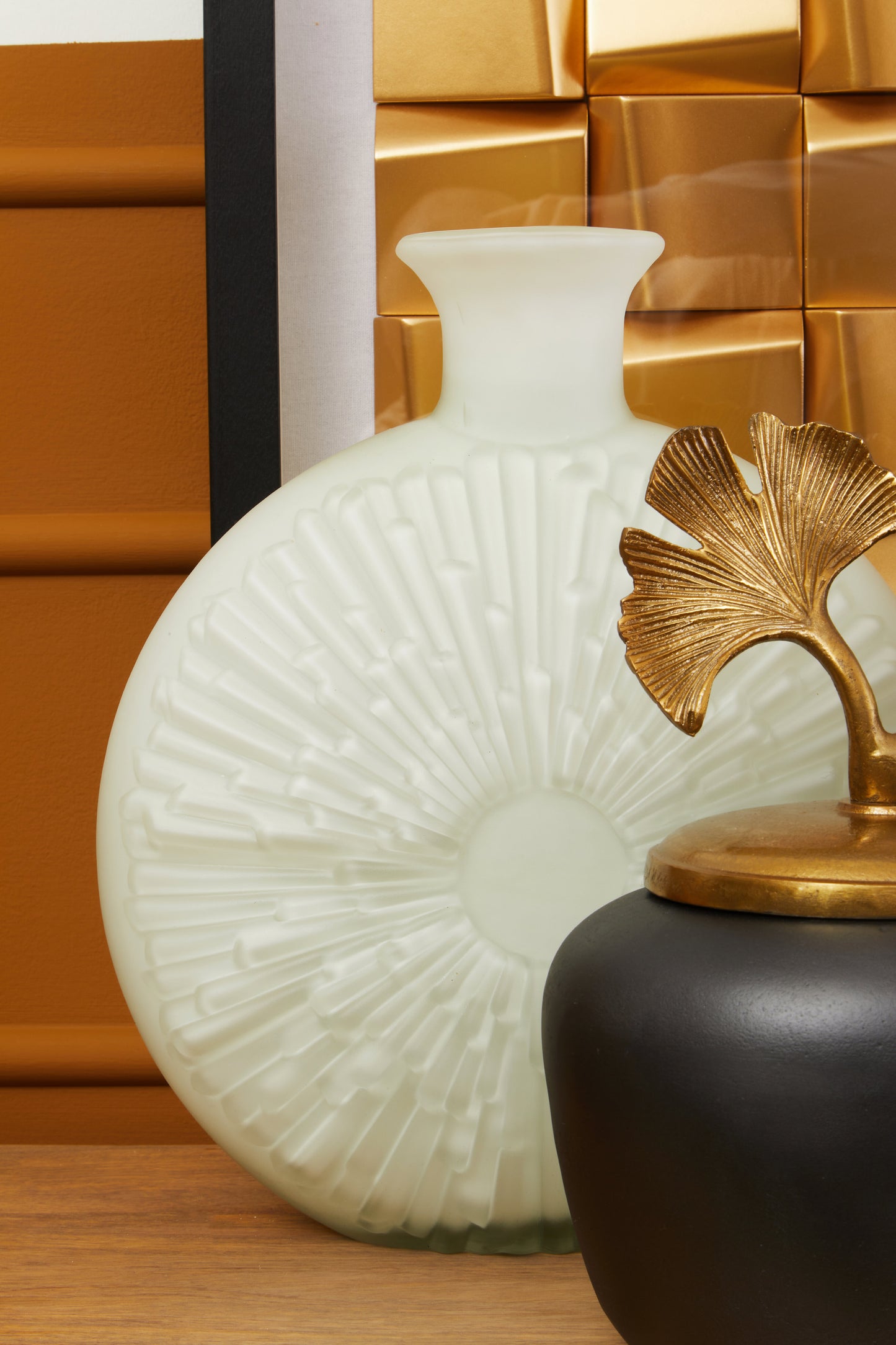 Hadia Matte White Glass Vase