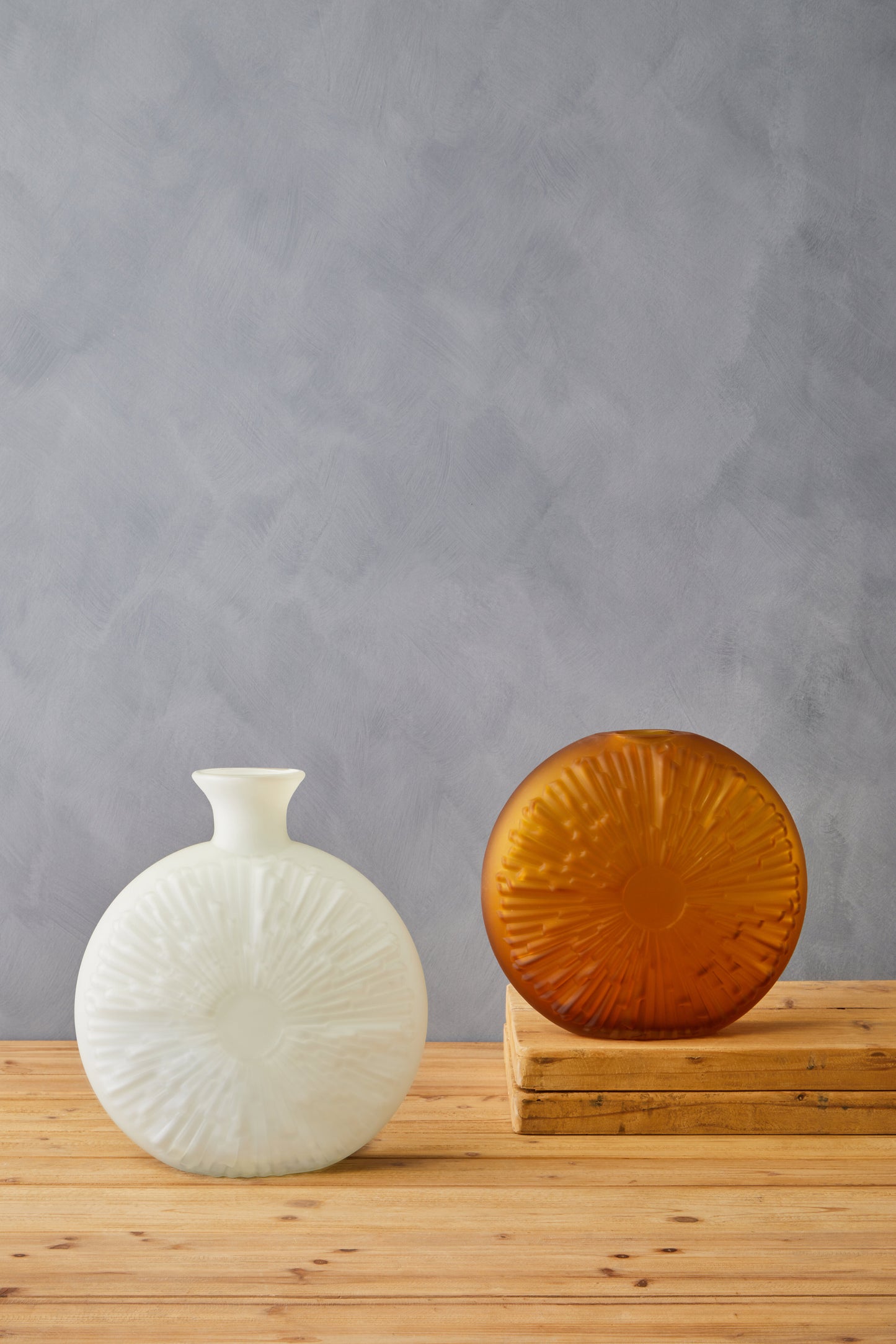 Hadia Matte White Glass Vase