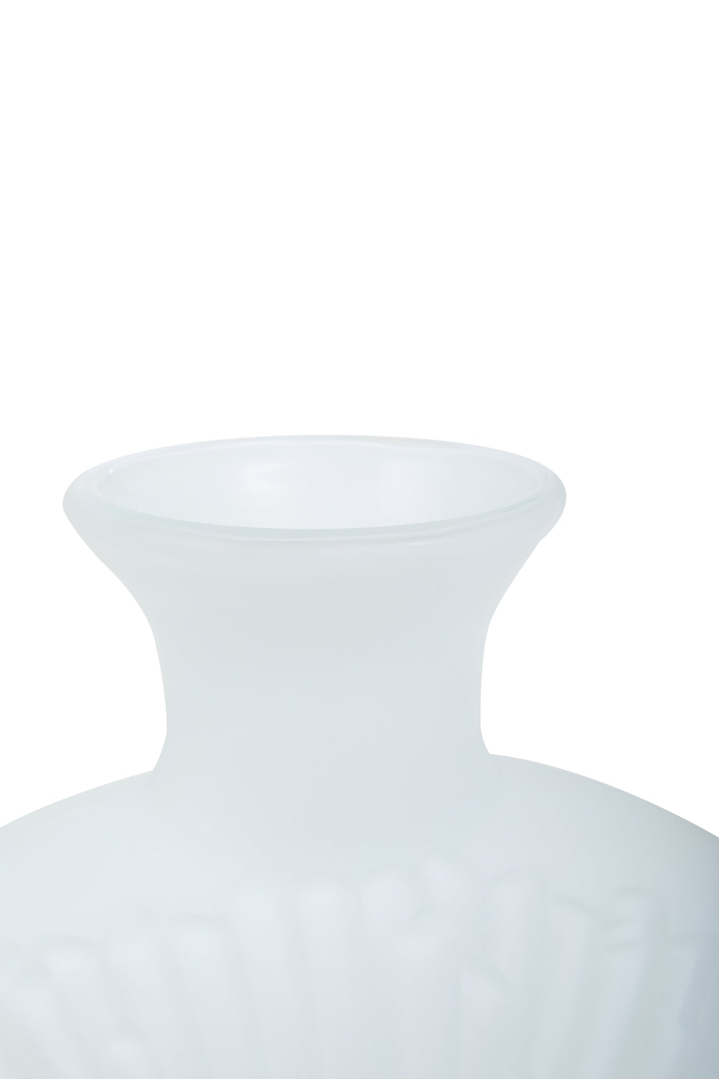 Hadia Matte White Glass Vase