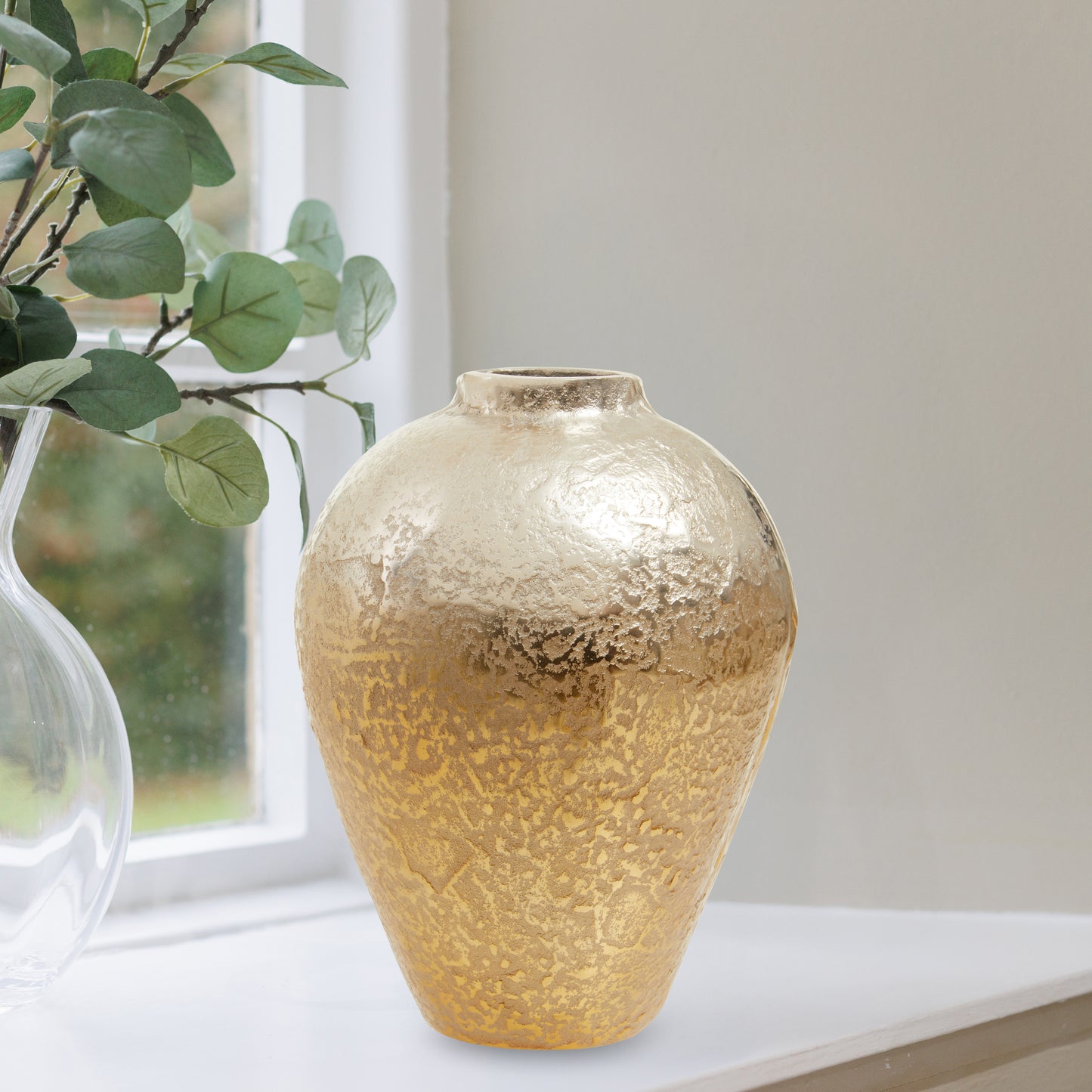 Dion Ombre Silver and Gold Finish Vase