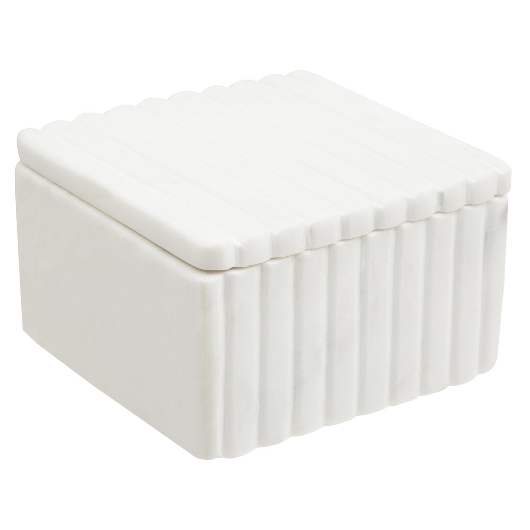 Oxana Small Ribbed Marble Trinket Box - Additional