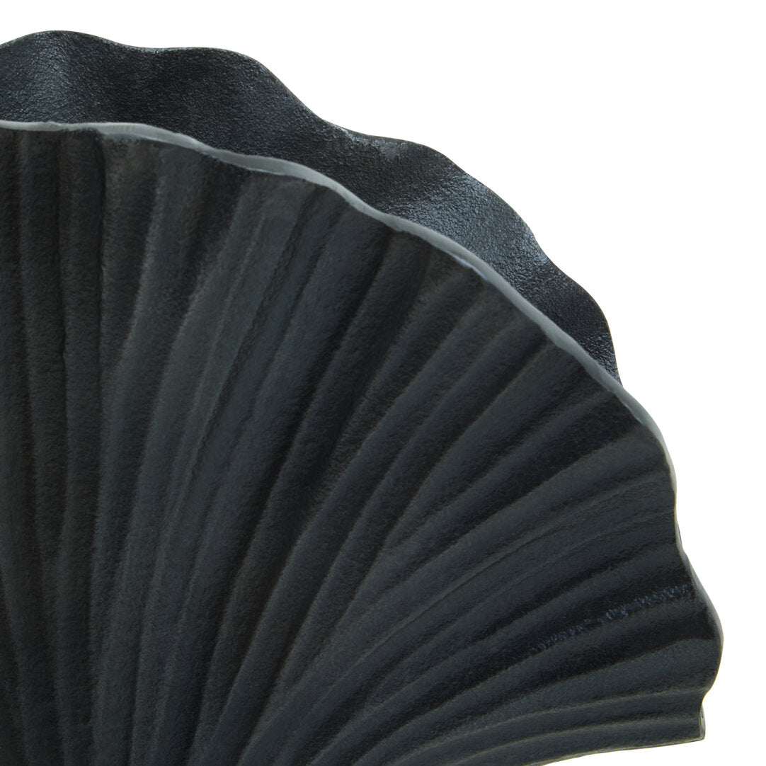 Danna Small Grey Ginkgo Vase - Macro