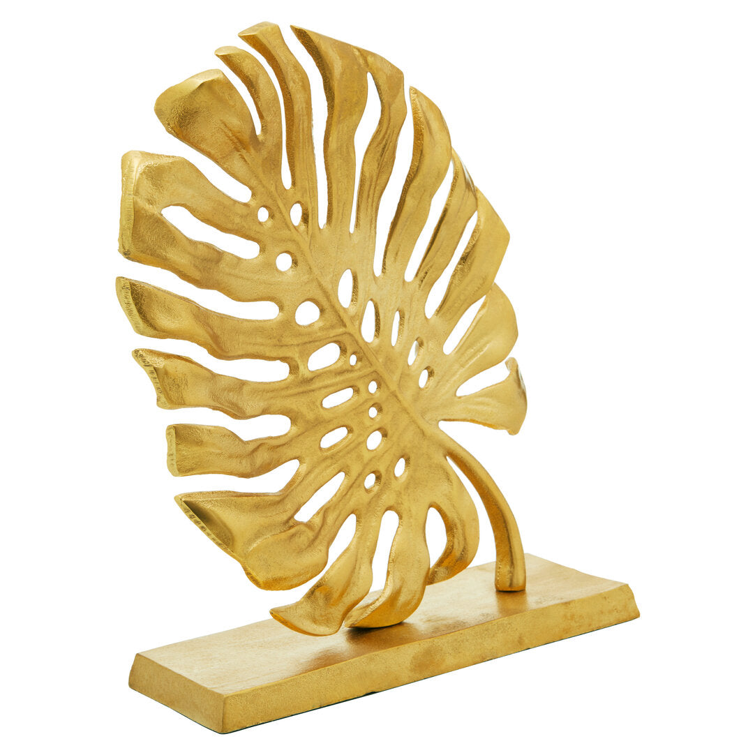 Lena Prato Gold Finish Monstera Leaf Sculpture - Additional