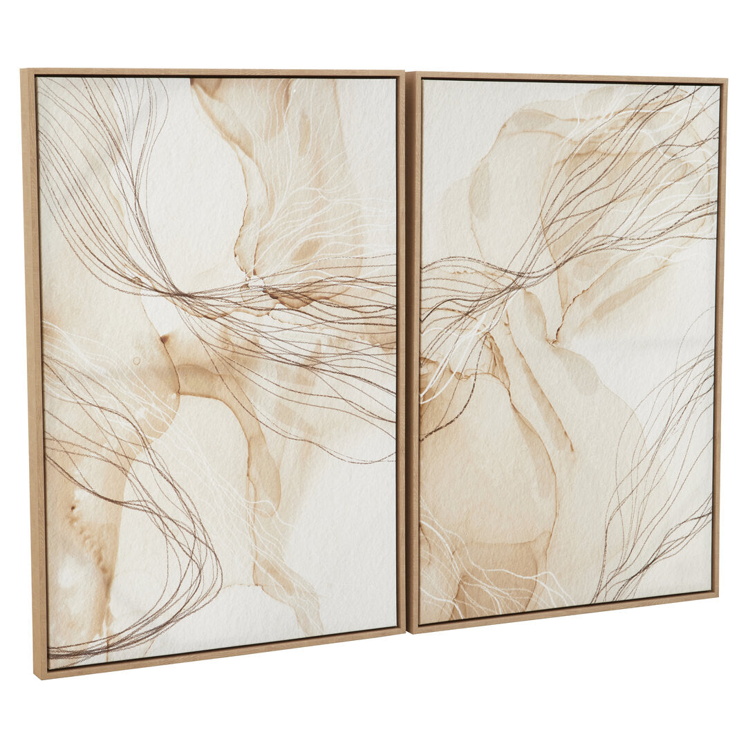 Astratto Set of Two Natural Abstract Wall Art - Additional