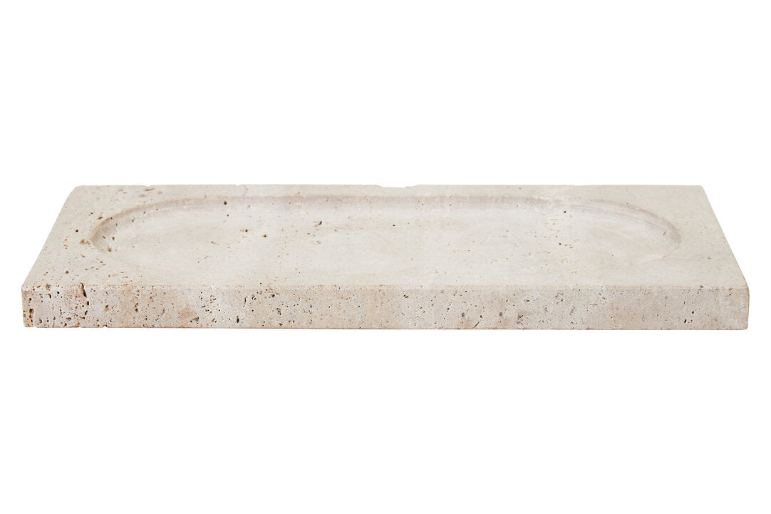 Tibor Travertine Rectangular Decorative Tray - Main