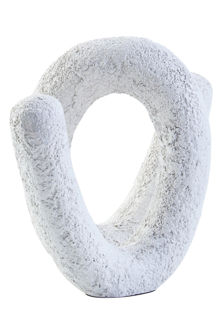 Dunas Small Textured White Loop Sculpture - Additional