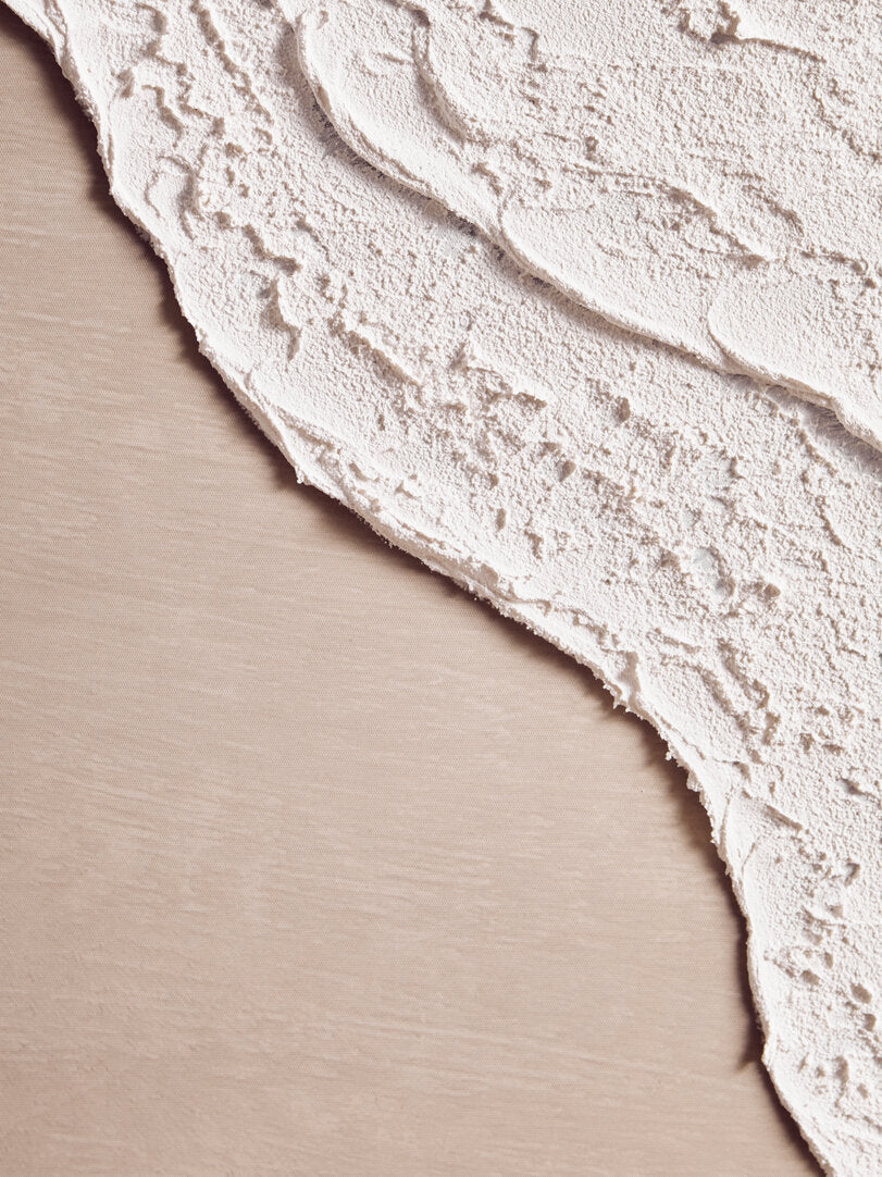 Astratto Canvas Natural and White Textured Plaster Wall Art - Lifestyle