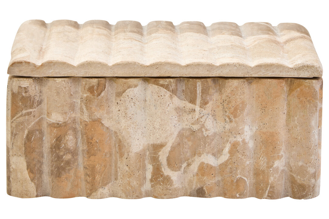 Santino Rectangular Chocolate Marble Box - Main
