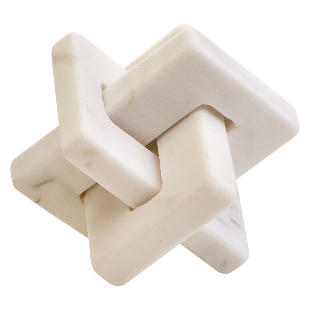 Nason White Marble Knot Sculpture - Main