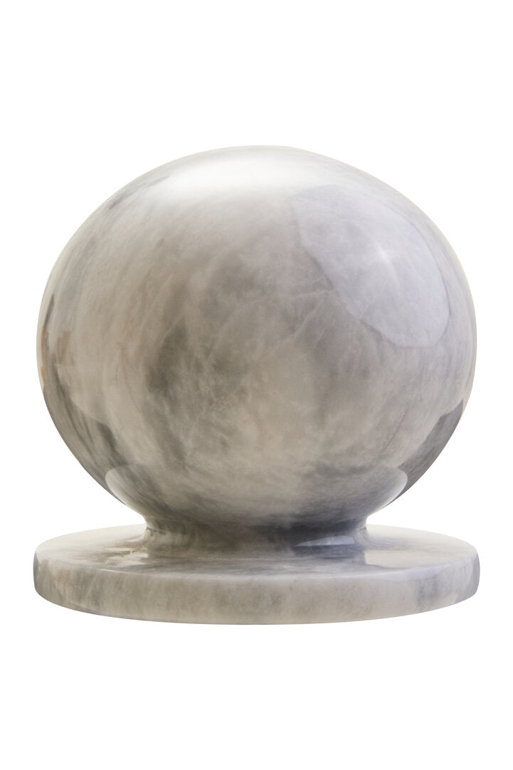 Zoro White Marble Ball Sculpture - Main