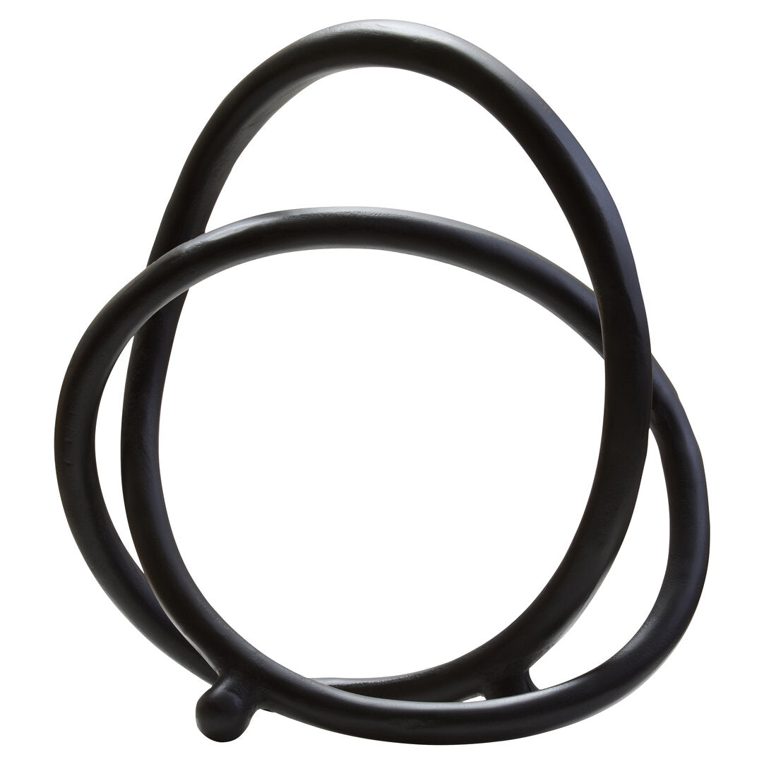 Prato Matte Black Nickel Finish Twist Sculpture - Main