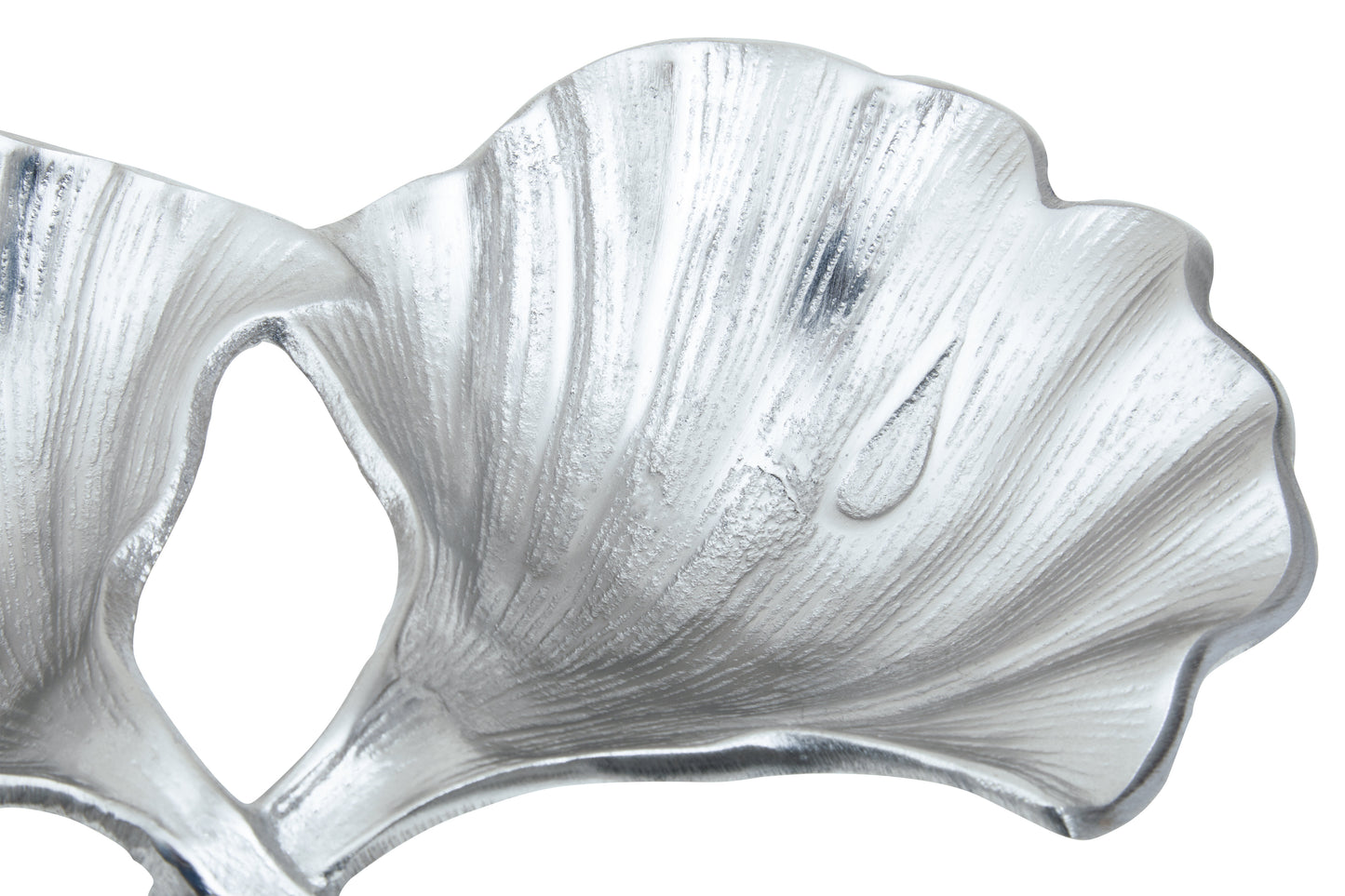 Prato Ginkgo Silver Finish Dish