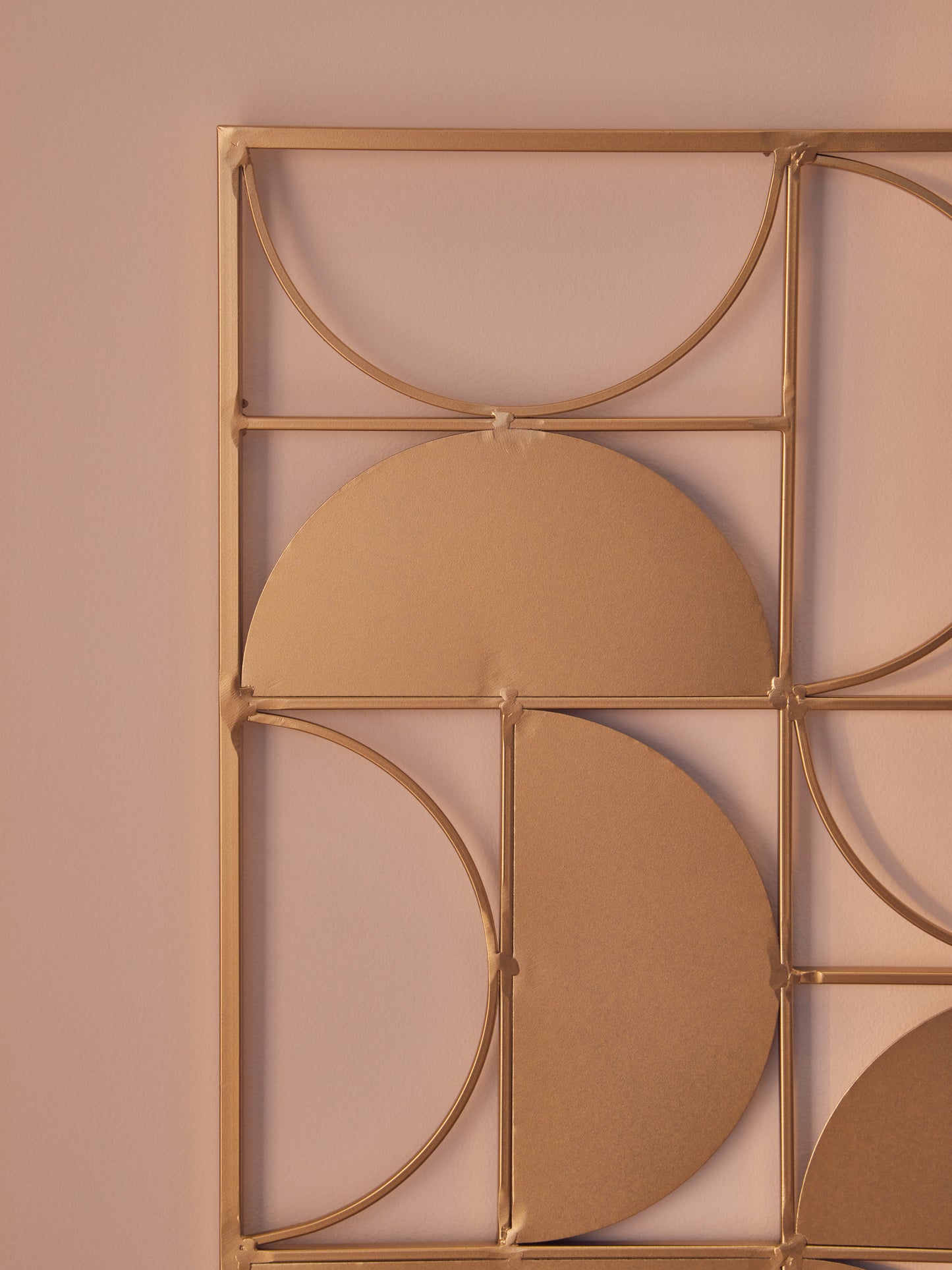 Trento Gold Finish Semicircle Wall Art