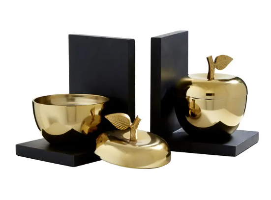 Set of 2 Apple Bookends