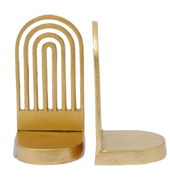 Rubi Set Of Two Finish Arched Bookends