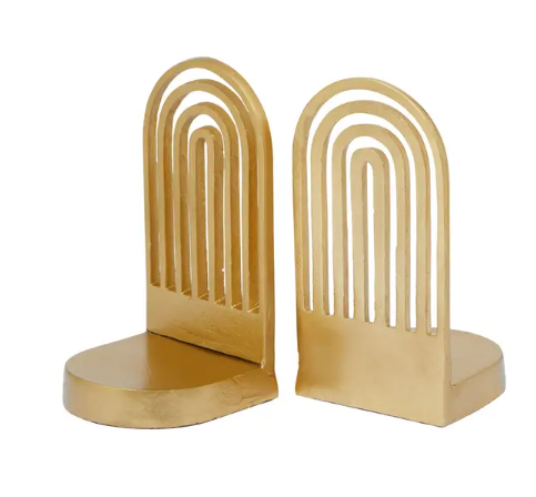 Rubi Set Of Two Finish Arched Bookends