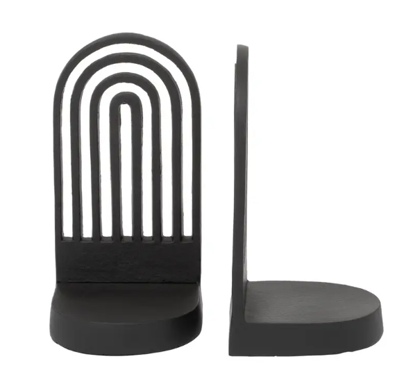 Rubi Set Of Two Finish Arched Bookends