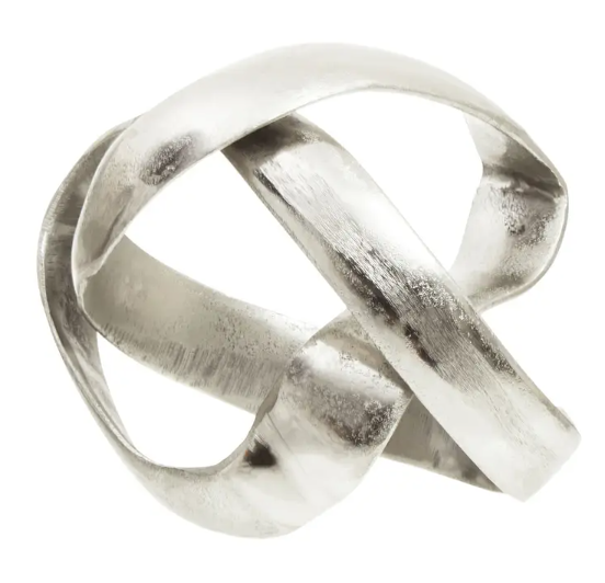 Silver Finish Knot Sculpture