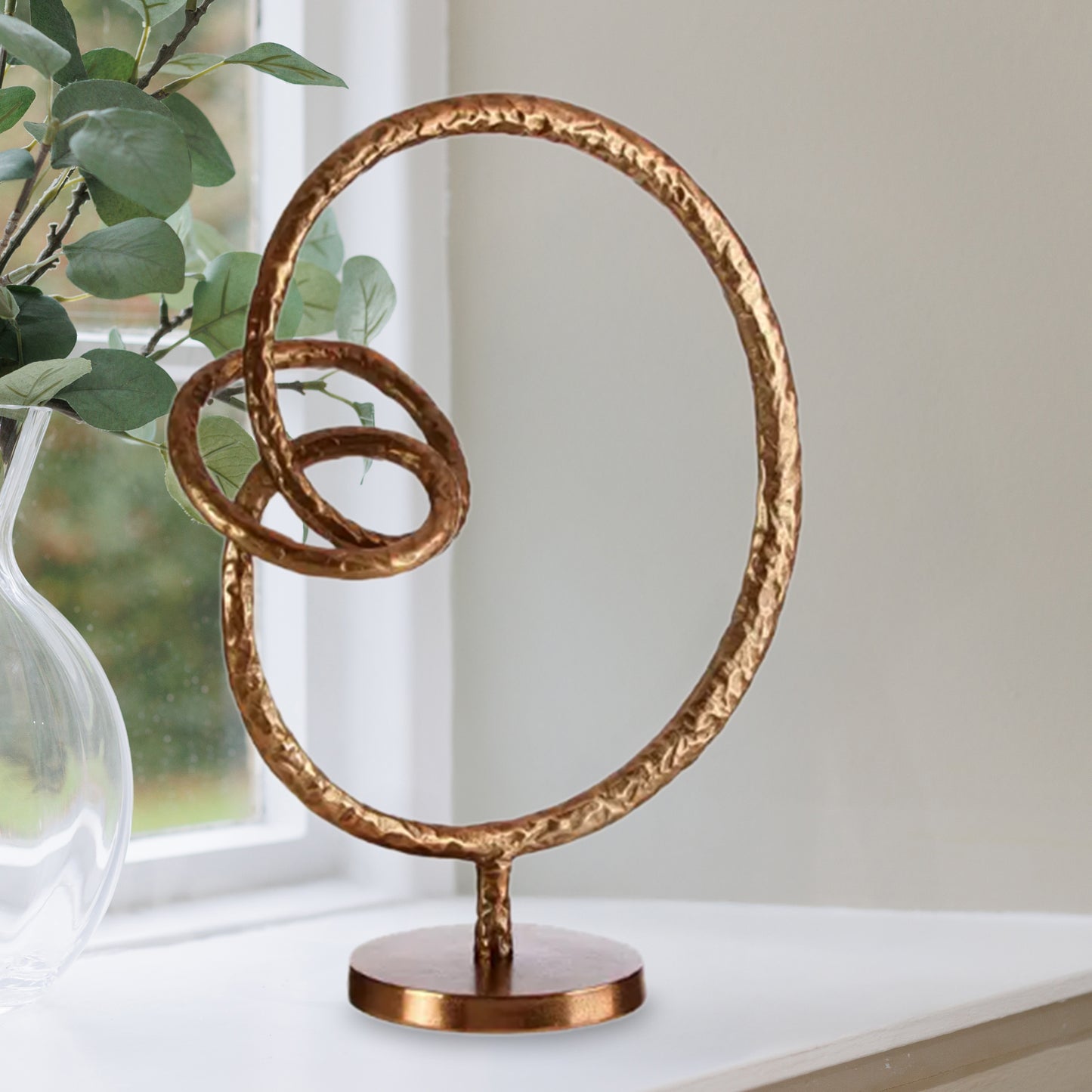Round Rough Bronze Sculpture