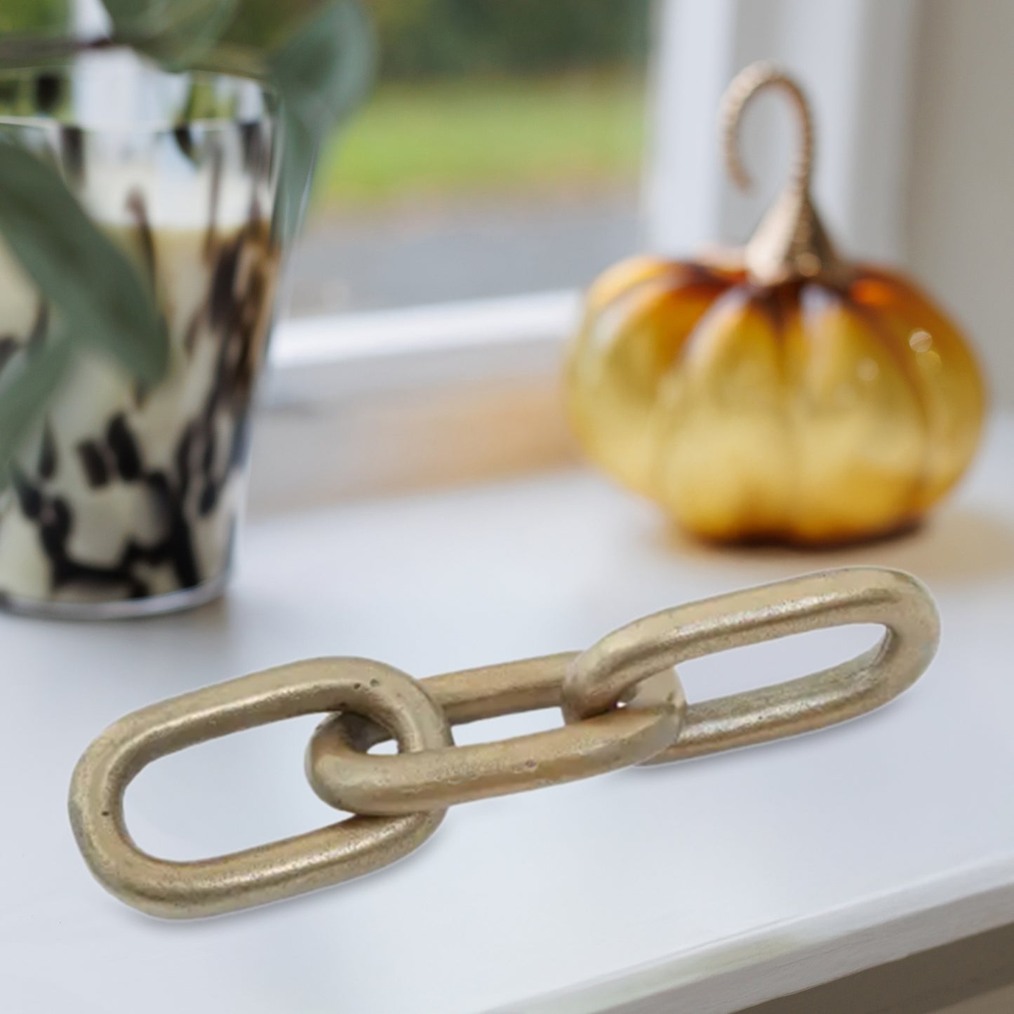 Small Gold Aluminium Chain Sculpture