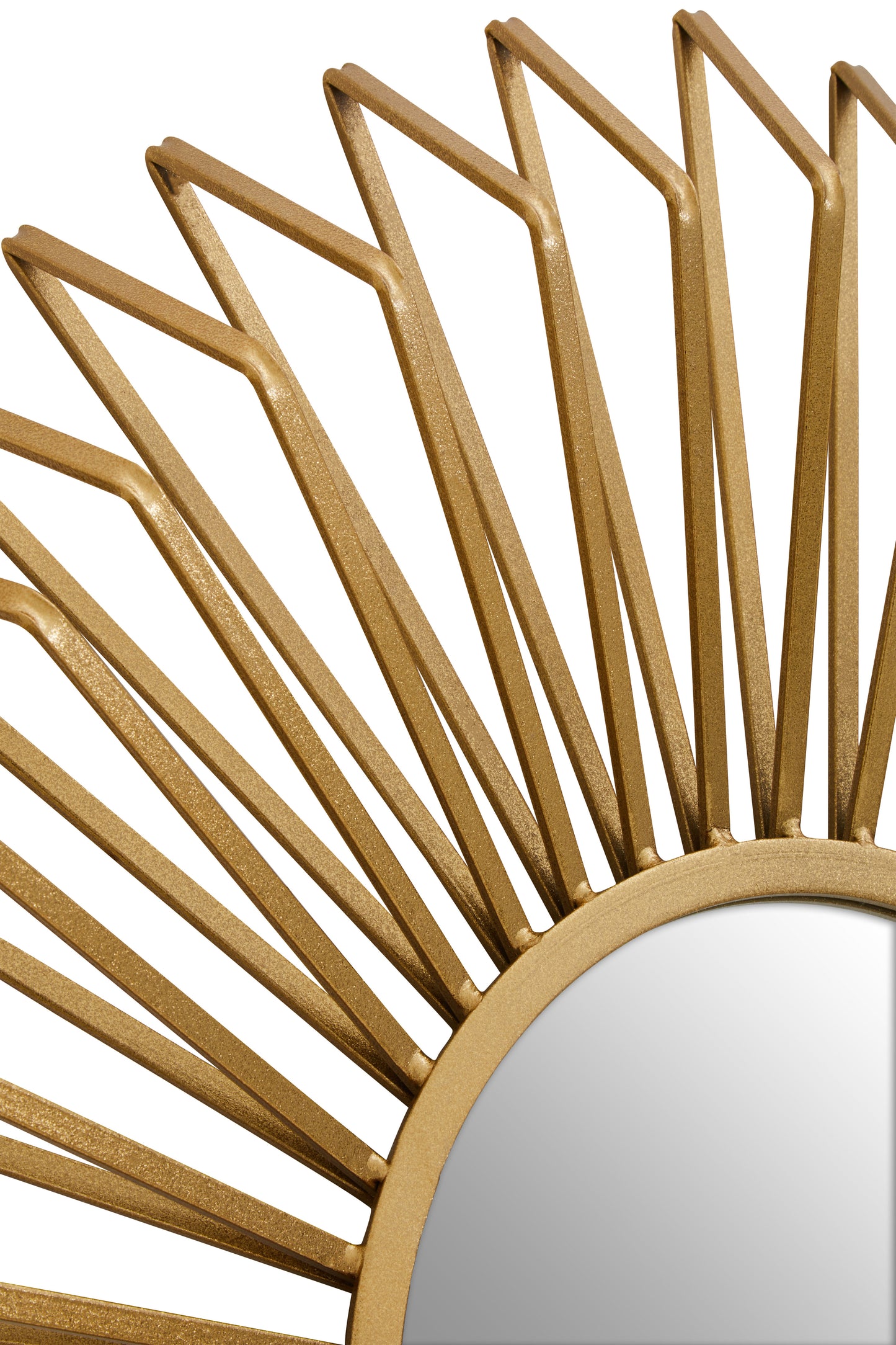 Gold Sunburst Metal Wall Mirror
