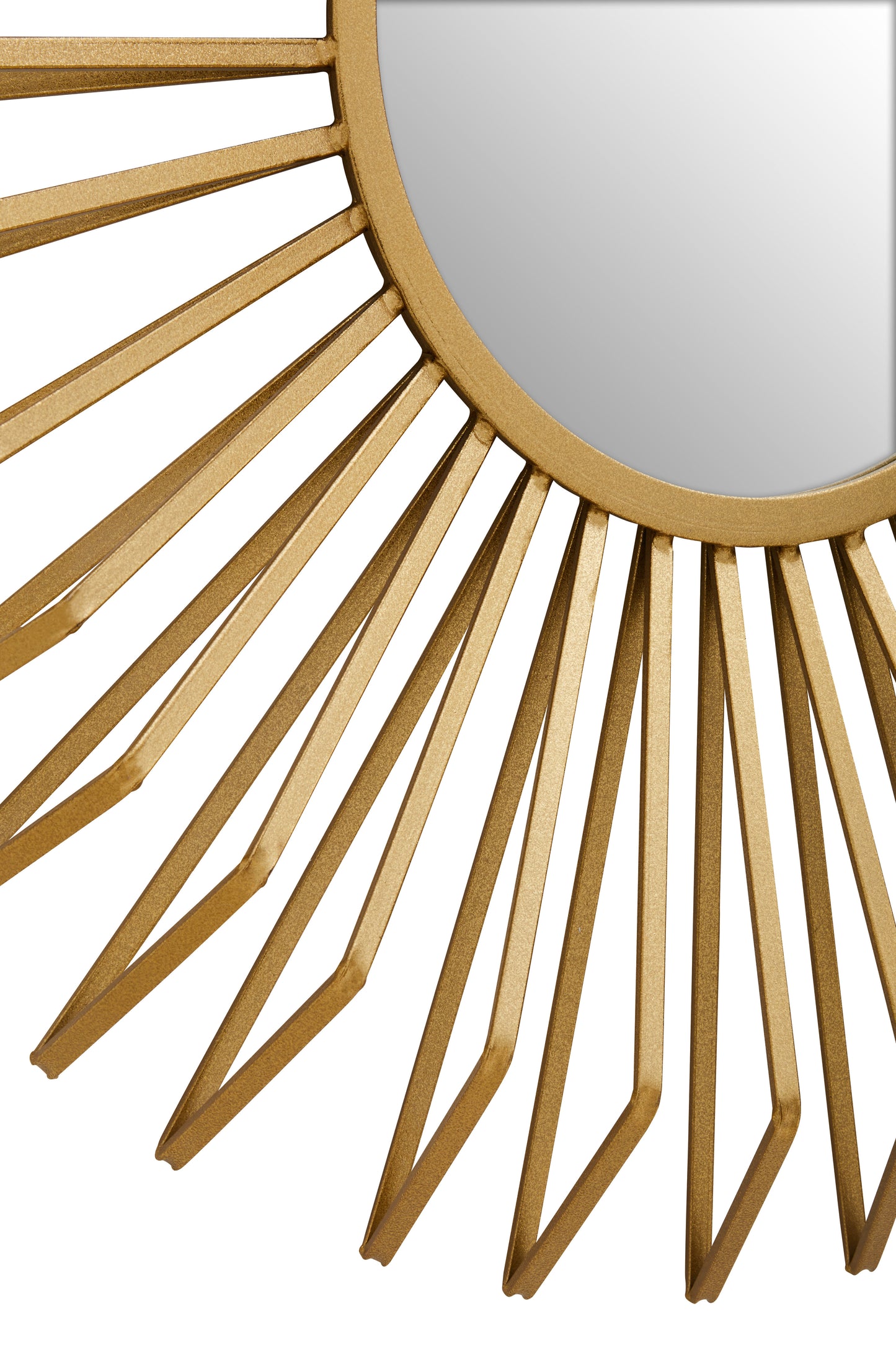 Gold Sunburst Metal Wall Mirror