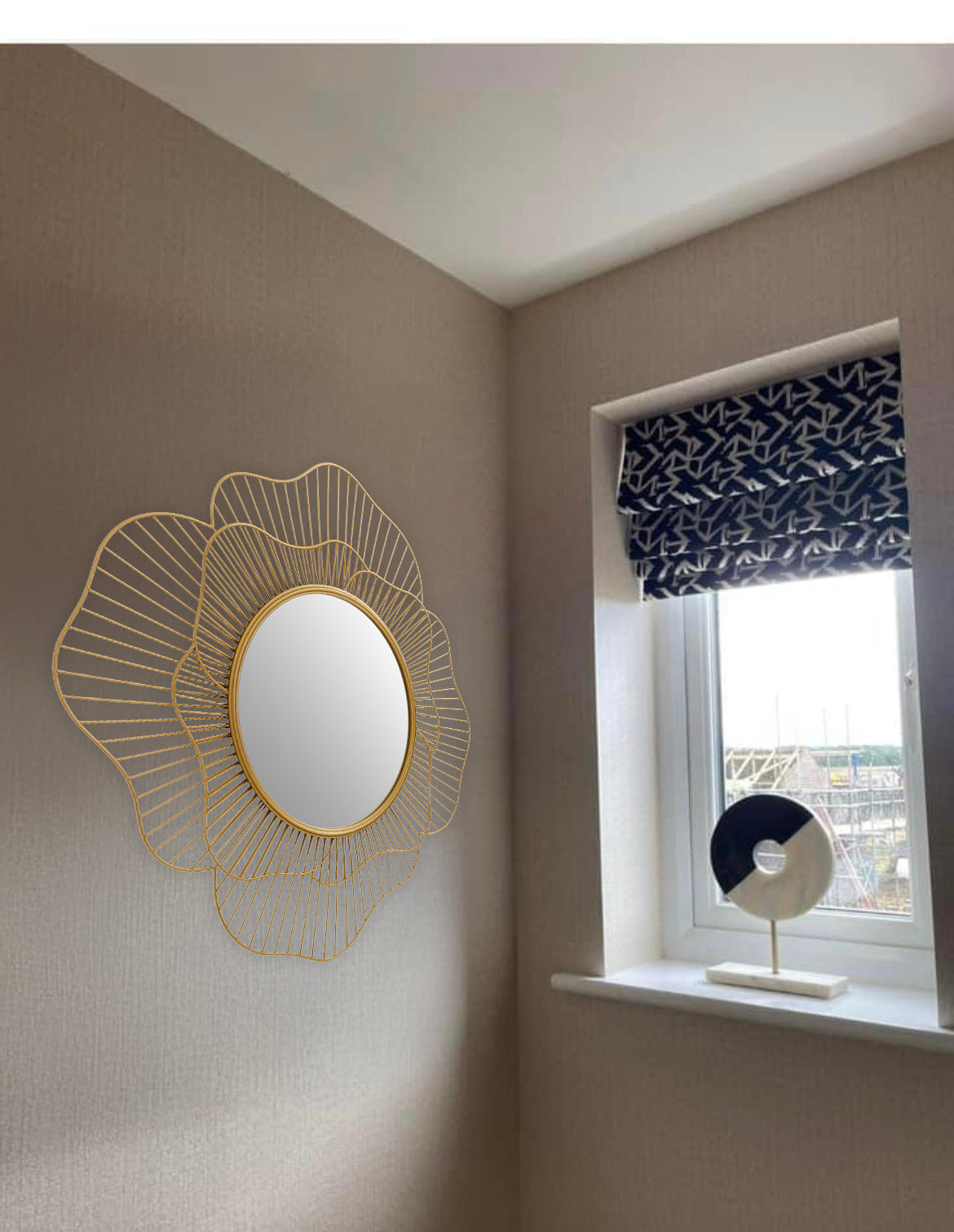 Gold Flower Wall Mirror