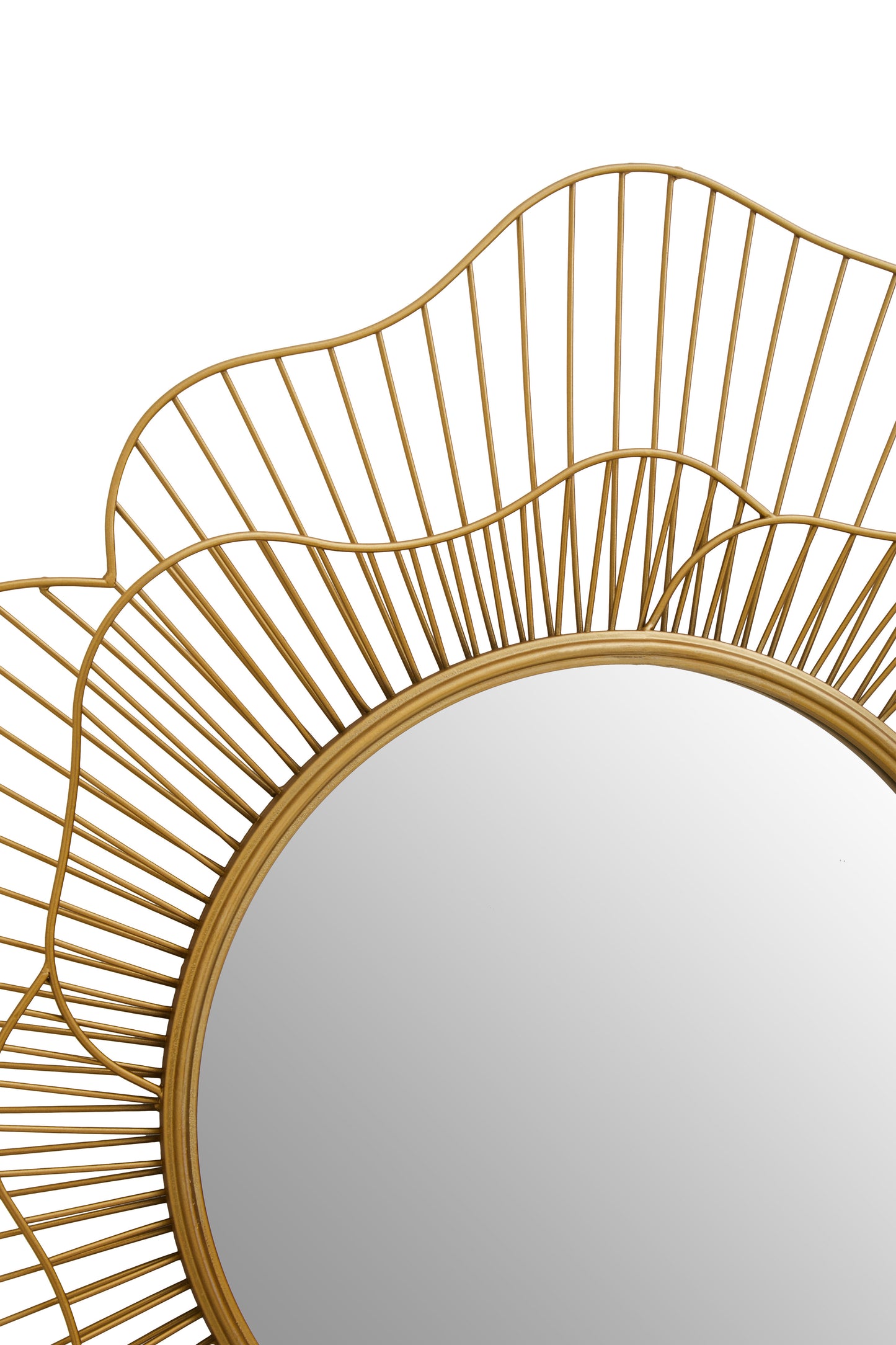 Gold Flower Wall Mirror