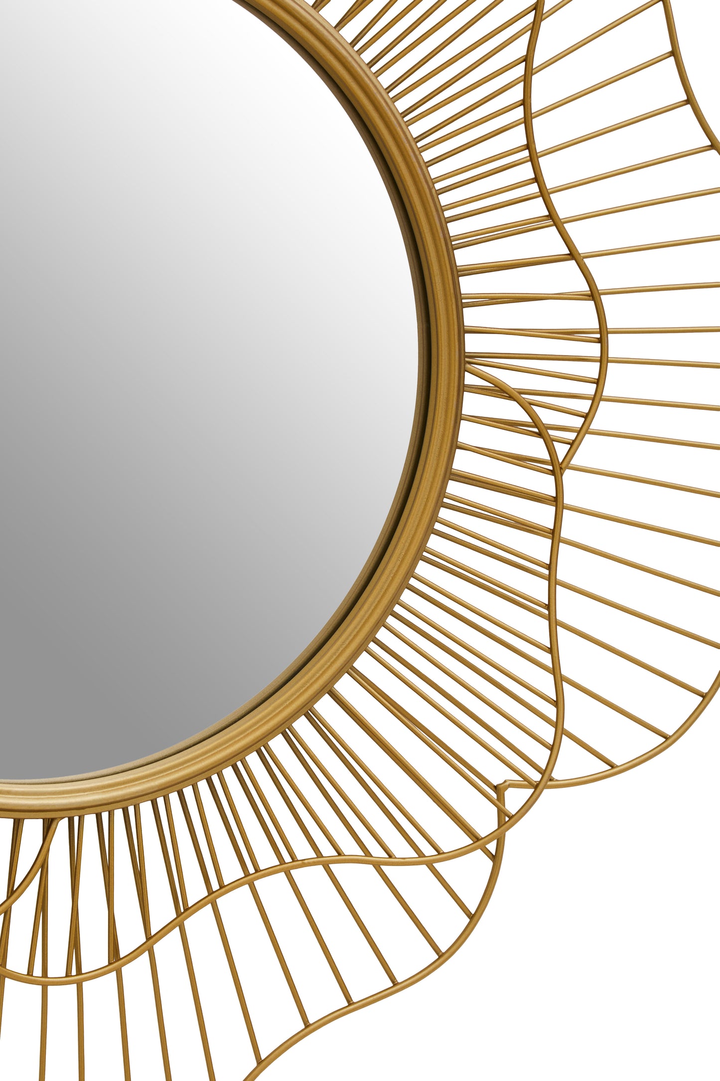 Gold Flower Wall Mirror