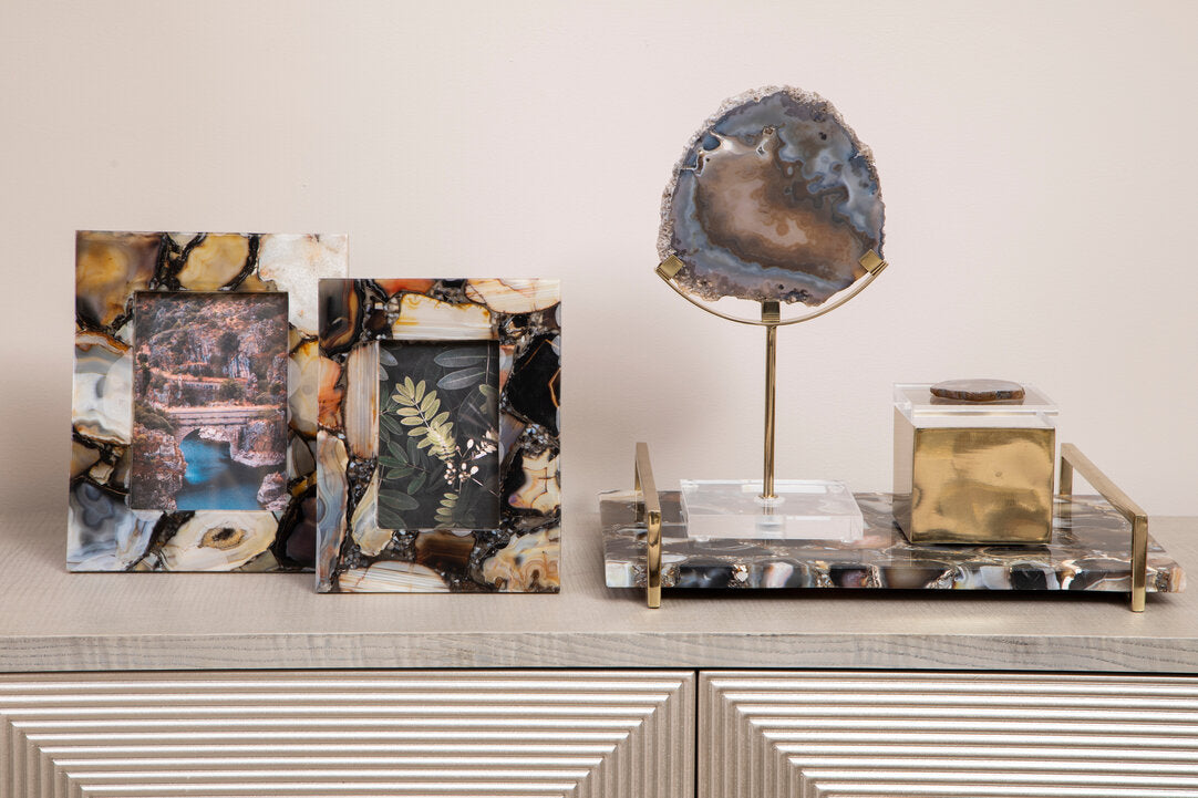 Bowerbird Black Agate Small Tray - Lifestyle